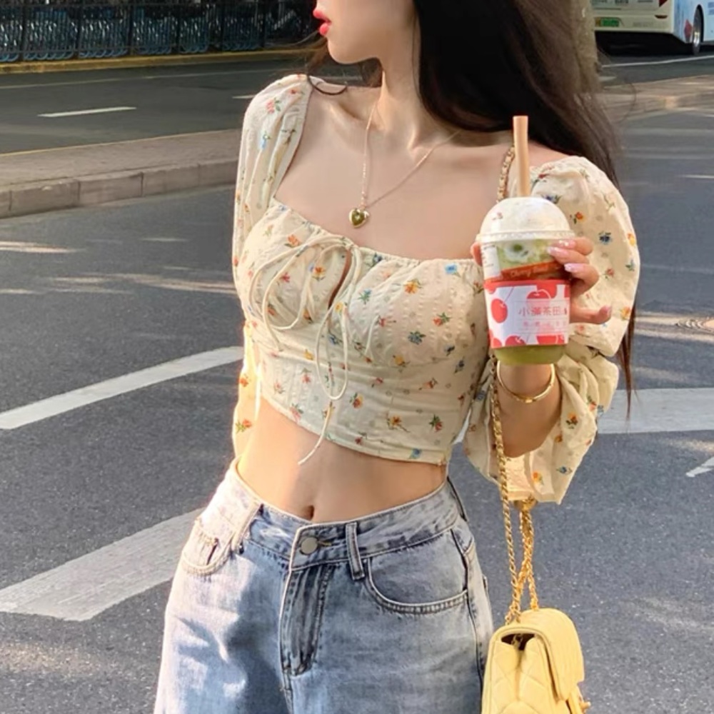 Floral Puff Sleeve Top